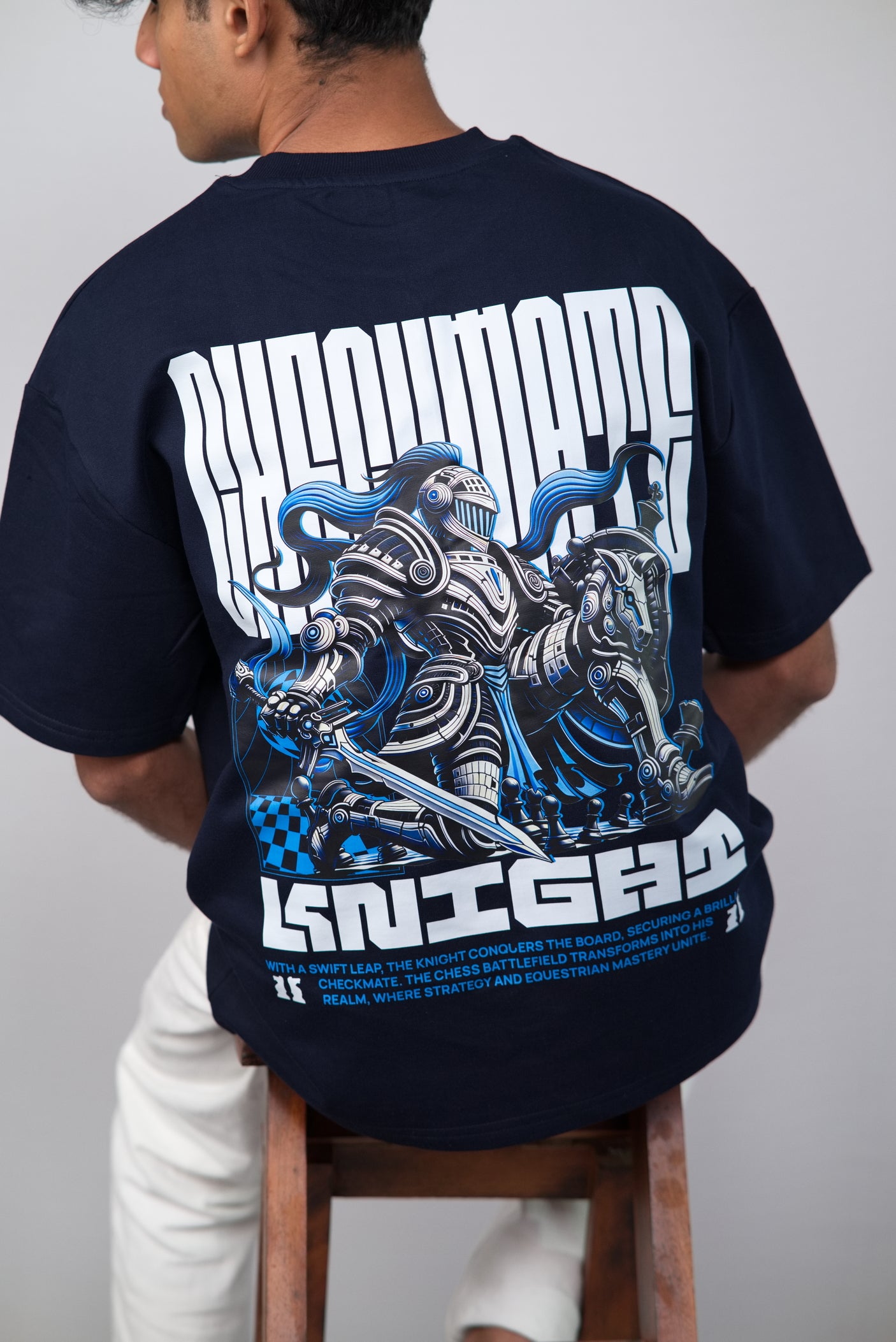 Checkmate Knight Unisex Premium Oversized T-shirt – Level7
